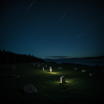 A mystical scene of rune stones bathed in moonlight, revealing ancient symbols glowing under the silvery moon, capturing the ethereal beauty of the night.